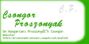 csongor proszonyak business card